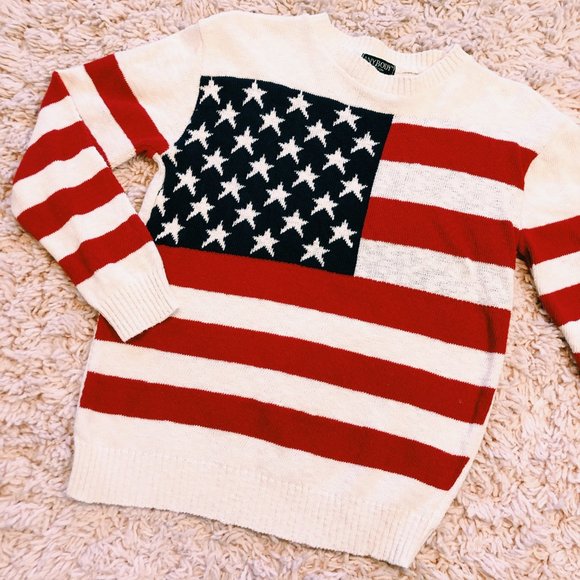 Anybody Tops - Anybody Light American Flag Star & Stripe Sweater